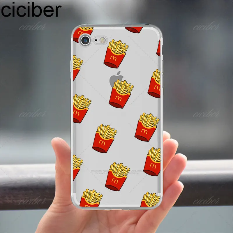 WM02276 Ciciber чехол для телефона s фри пончики пицца еда Мягкий ТПУ чехол для iPhone 11 Pro Max 6 6S 7 8 plus 5 5S SE XR X XS Max Capinha - Цвет: WM02276