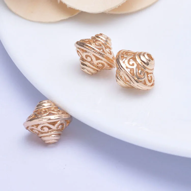 Аксессуары для ювелирных изделий сделай сам золотые ажурные шарики в форме