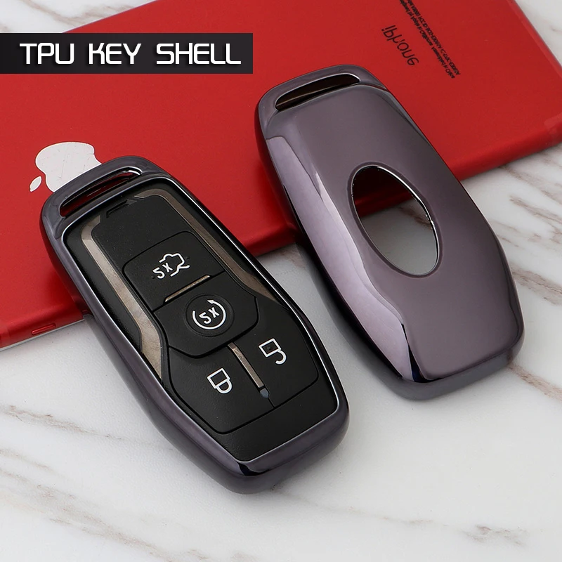 Фусу Мягкие TPU ключа автомобиля чехол сумка Shell держатель кожи для Линкольн MKX MKZ