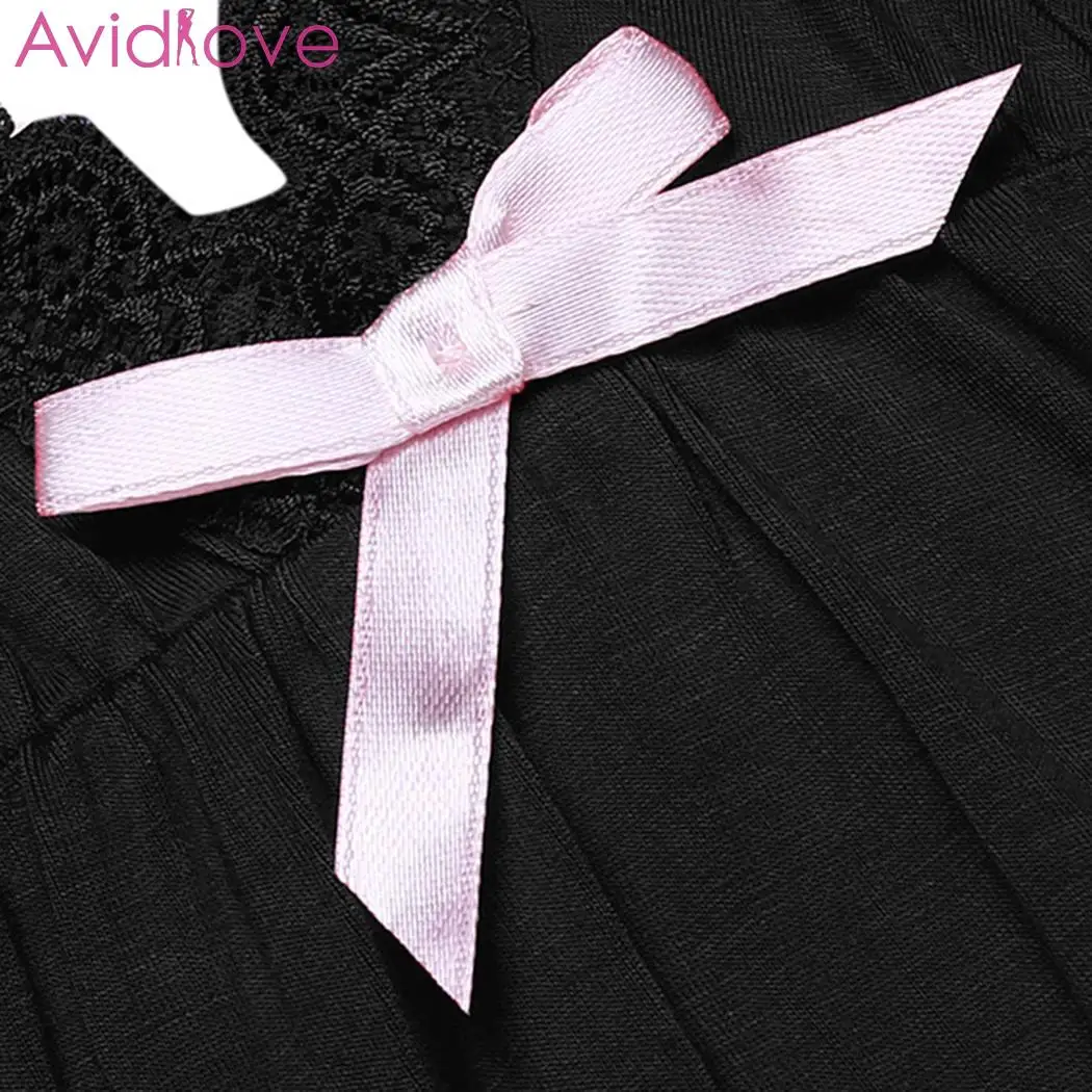 Avidlove Женское ночное платье с v образным вырезом на бретельках кружевное
