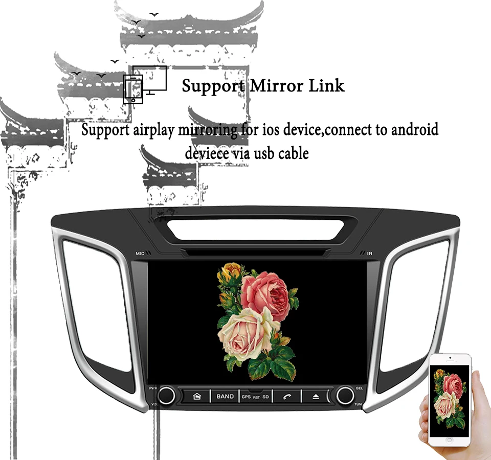 Android 9 0 2 din автомобильный dvd gps плеер для Hyundai IX25 Creta 2014 2018 Автомобильный навигатор