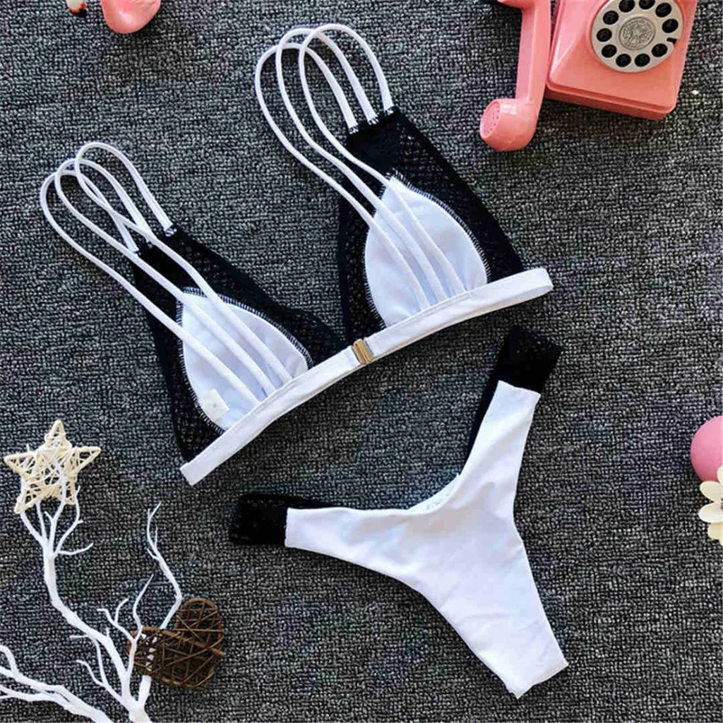 Womail Монокини женский купальник бикини taille hautePush Up Pad Одежда для купания пляжная