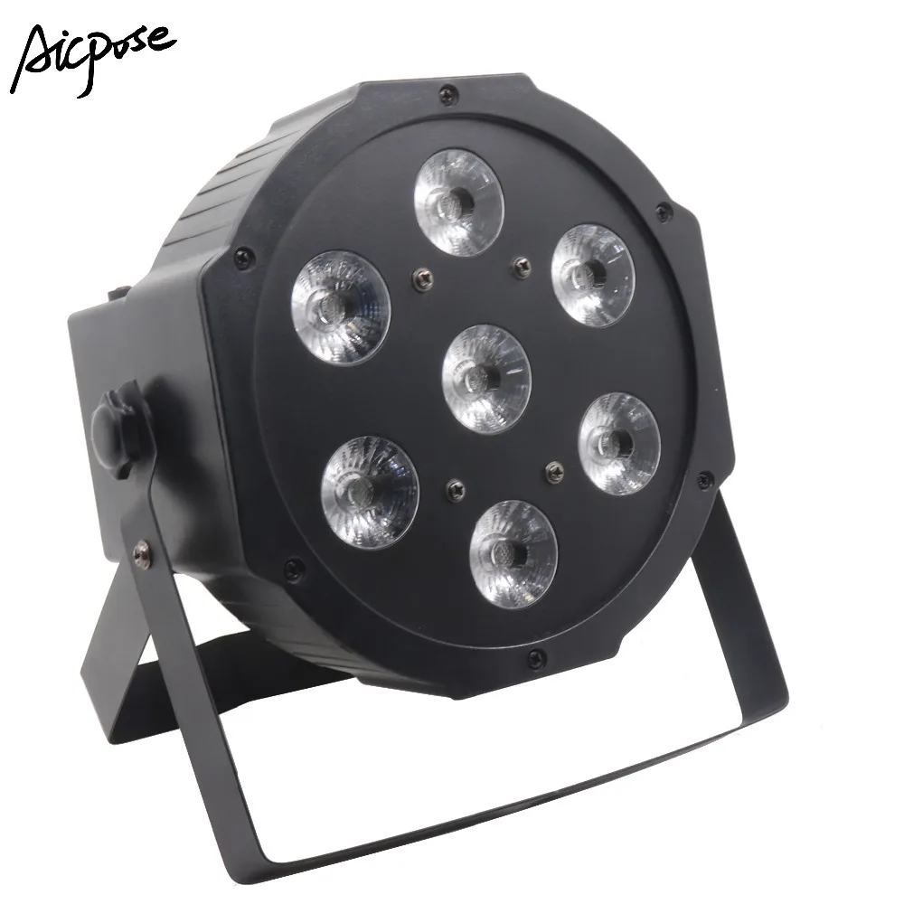 16 шт. 7x12 Вт led Par огни с пультом дистанционного управления RGBW 4в1 плоский par футляром