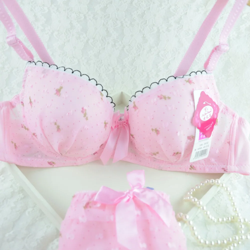 Бюстгальтер пуш ап женский с цветочным принтом 32 36B|women underwire bra|floral braunderwear underwear |