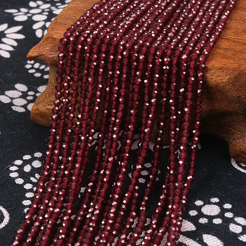 

Бусины из граната, круглые, граненые, 2, 3, 4, 5 мм