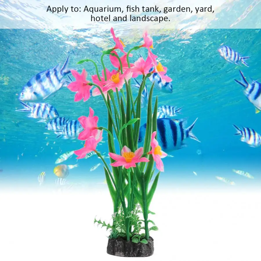 Декор для аквариума Коралловое растение орнамент яркий искусственный подводный