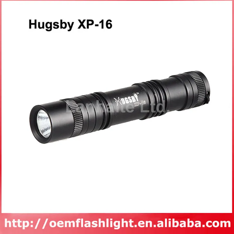 Hugsby XP-16 Cree XP-E R3 300 люмен 1-режимный светодиодный фонарик черный (1x18650) | Освещение