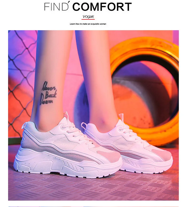 Женская обувь; коллекция года; модные теннисные кроссовки на платформе; tenis feminino Dad; обувь из дышащего сетчатого материала; женская повседневная обувь; женские кроссовки