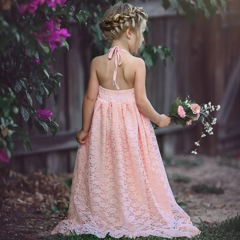 Одежда для маленьких девочек летнее хлопковое детское кружевное платье