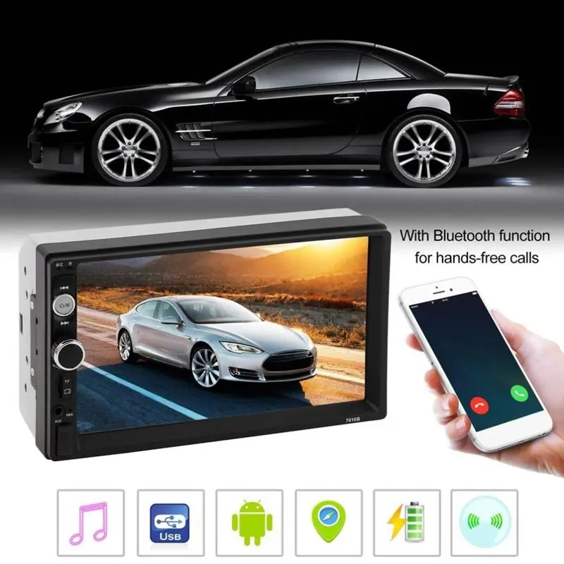 2018 Новый 7010B 7 дюймов Bluetooth V2.0 автомобильный аудио стерео сенсорный экран MP5