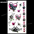 SHNAPIGN Роза стрела сердце временная татуировка боди-арт рука флэш-Татуировка наклейка s 17*10 см водостойкая поддельная хна безболезненная наклейка