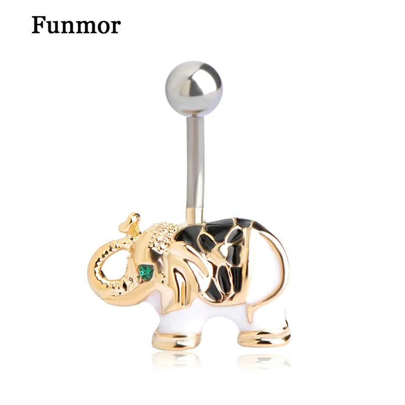 Funmor/оптовая продажа 6 шт. изящный пирсинг пупка слона женский мужской праздничный