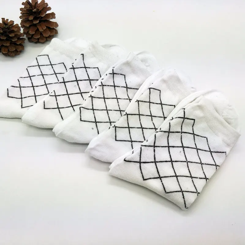 2 пар/лот мужские носки хлопок полиэстер черный белый серый сетка/горошек летние