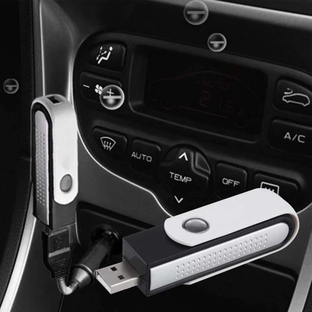 Eworld Мини Портативный вращающийся USB офисный домашний Авто Свежий ионный