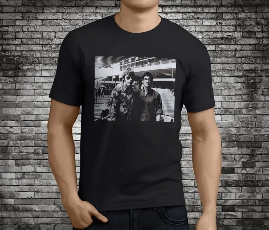 Новая популярная черная футболка с изображением Чака Норриса ампа Брюса Ли