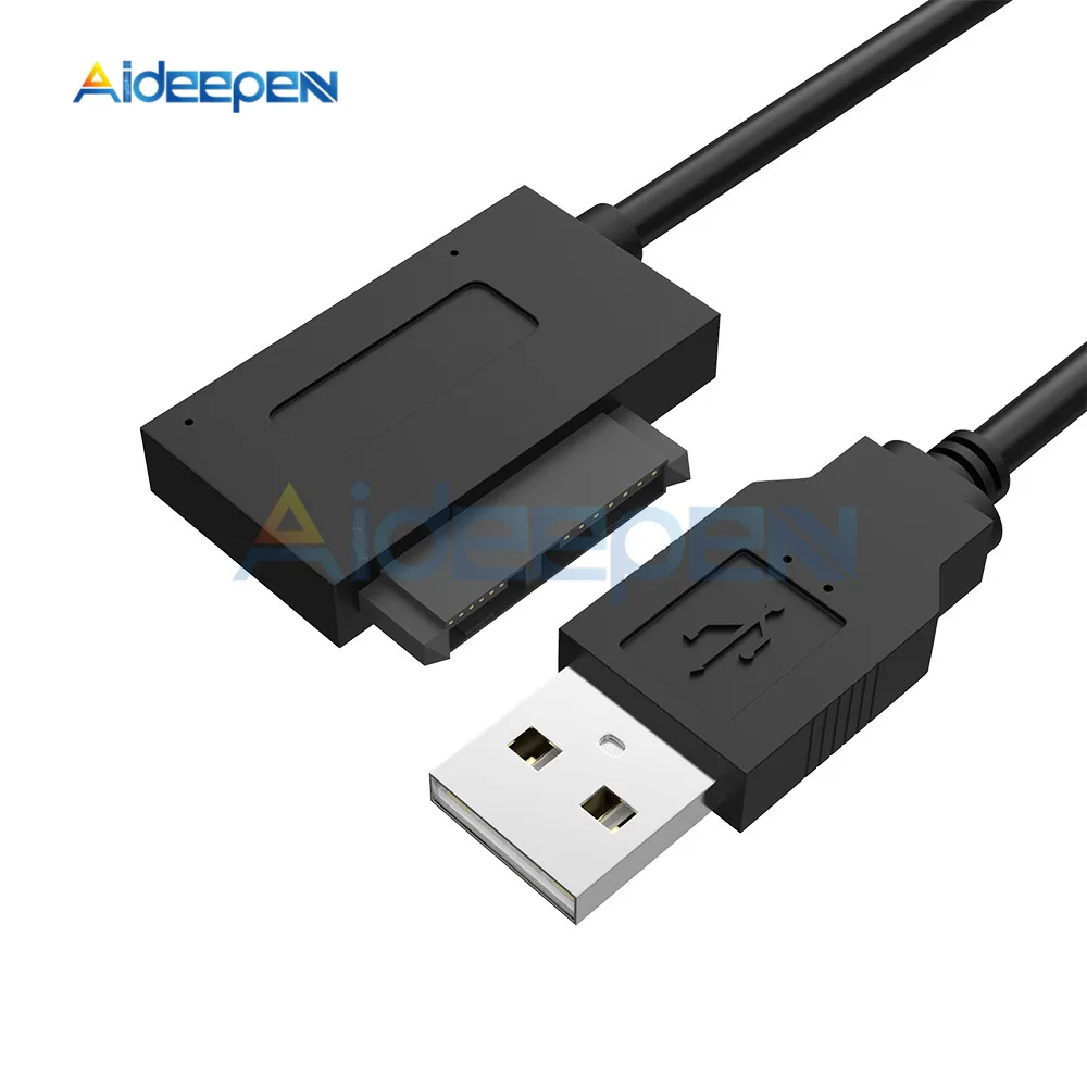 USB 2 0 к Mini SATA 7 + 6 13 контактный адаптер конвертер кабель для ноутбука CD/DVD ROM тонкий