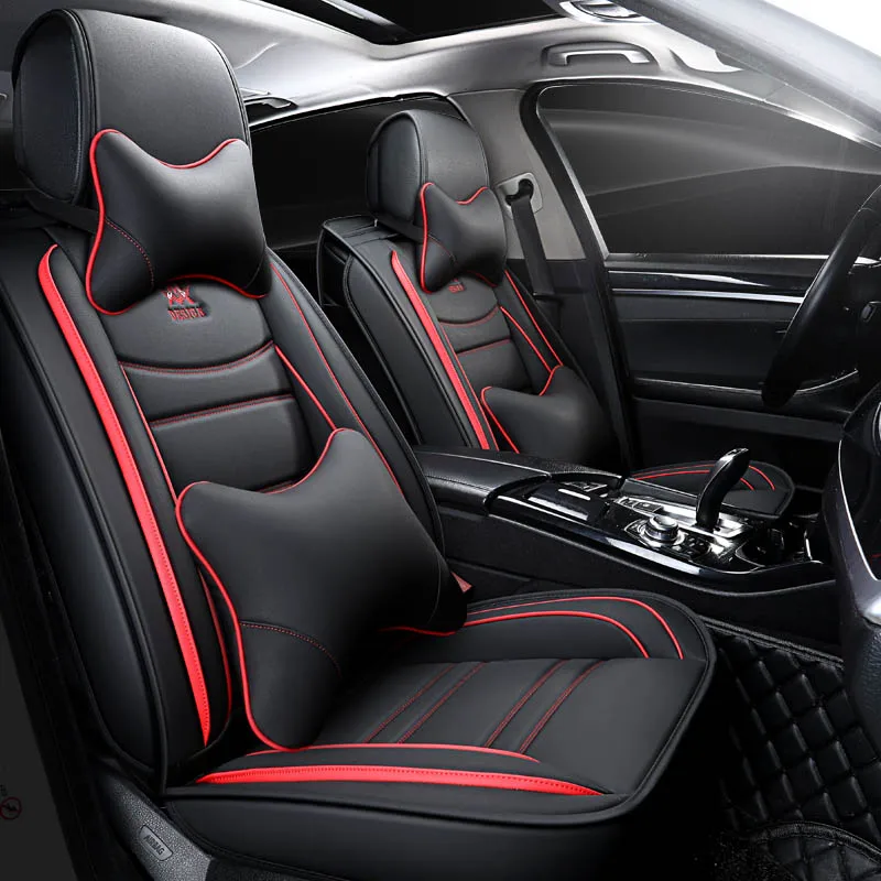 Deluxe Edition Кожаные чехлы для автомобильных сидений hyundai i40 IX35 IX25 Sonata Santafe Tucson ELANTRA Accent автомобильные аксессуары чехол для сидений - Название цвета: Deluxe Edition