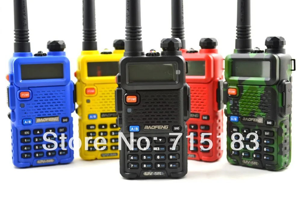 2pcs/lot Portable BAOFENG UV-5R Walkie Talkie 136-174/400-520Mhz Dual Band UHF/VHF Radio amateur radio UV5R with free Earpiece