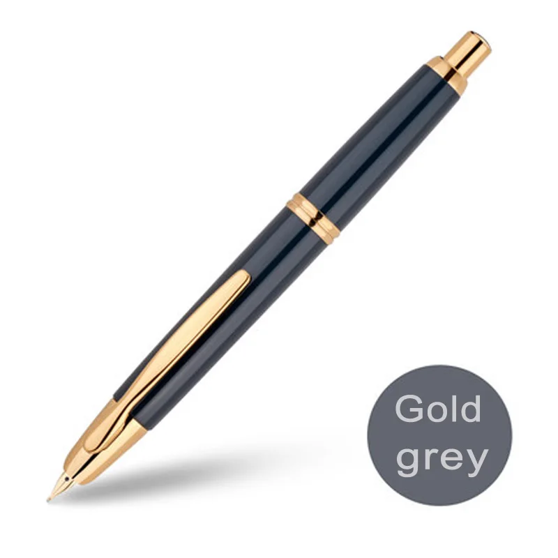 Gold grey Пилот ручка Ограниченная серия 18 K золотая ручка офисная пишущая деловая Мужская Подарочная FC-1500R F острый M наконечник - Цвет: Gold grey