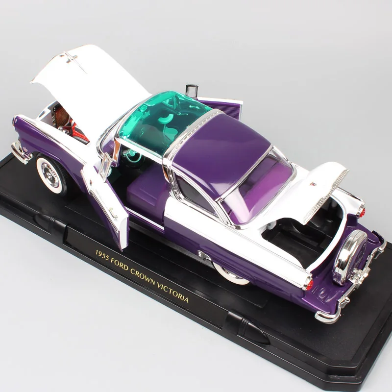 Детский 1:18, большой автомобиль, 1955, Форд Фэрлейн, корона, Вик, Виктория, седан, литые модели автомобилей, транспортные средства, игрушки, автомобильный Миниатюрный