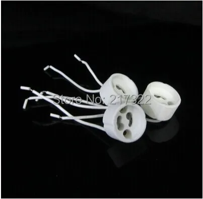 Freeshipping 20pcs/lot GU10 lamp holder socket base adapter Wire Connector Ceramic Socket for LED Halogen Light | Лампы и освещение