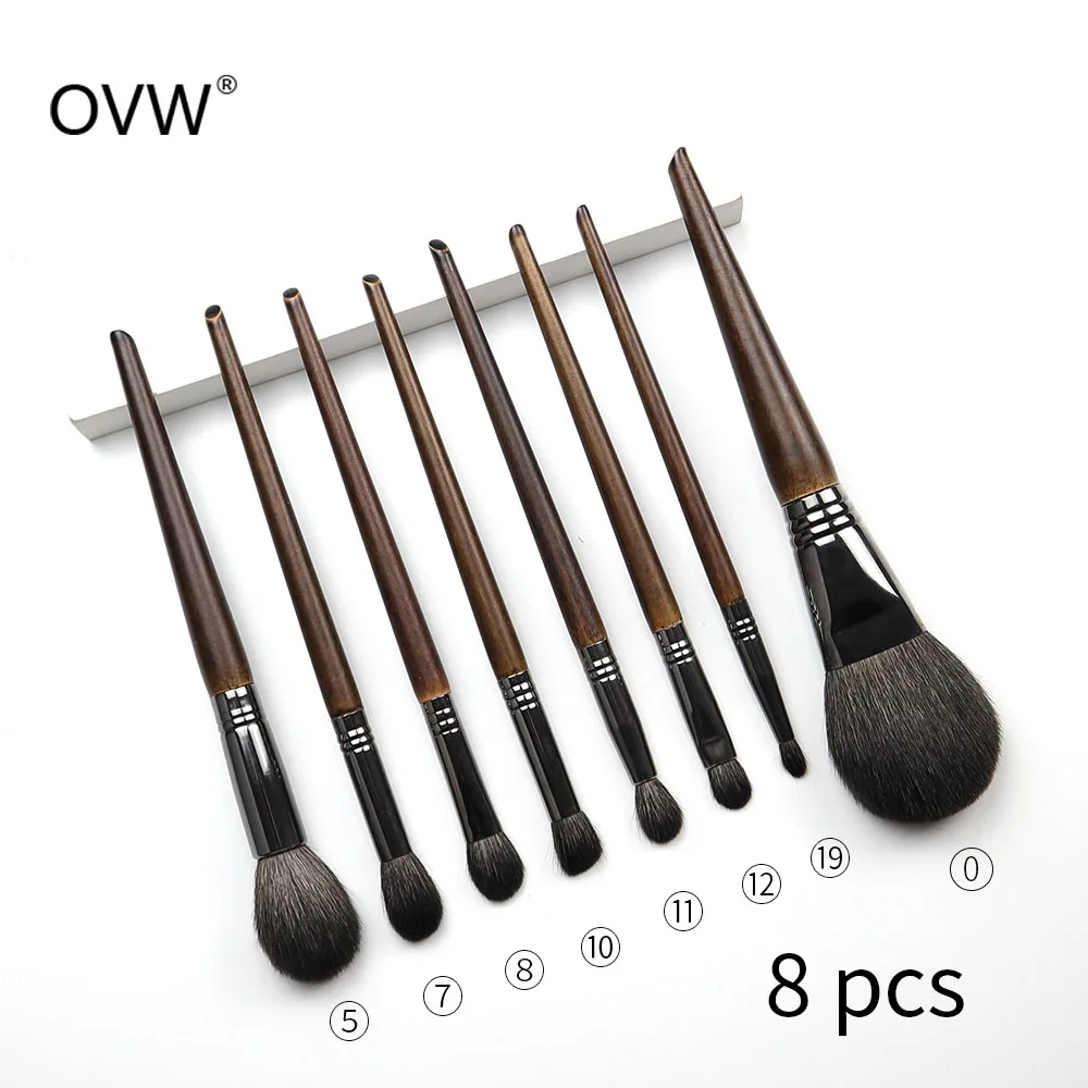 8pcs057810111219 OVW Pro кисти для макияжа Набор теней для век Пудра карандаш для глаз с ресницами, губами Макияж Кисти Косметический Красота ящик для инструментов, лидер продаж - Handle Color: 8pcs057810111219