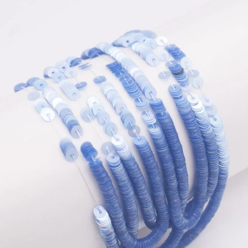 blue 5pcs Французская вышивка, материалы, аксессуары для одежды, импортные, термостойкие, блестки, 20 см, жемчужно-зеленый, цветная пленка, 4 мм - Цвет: blue 5pcs