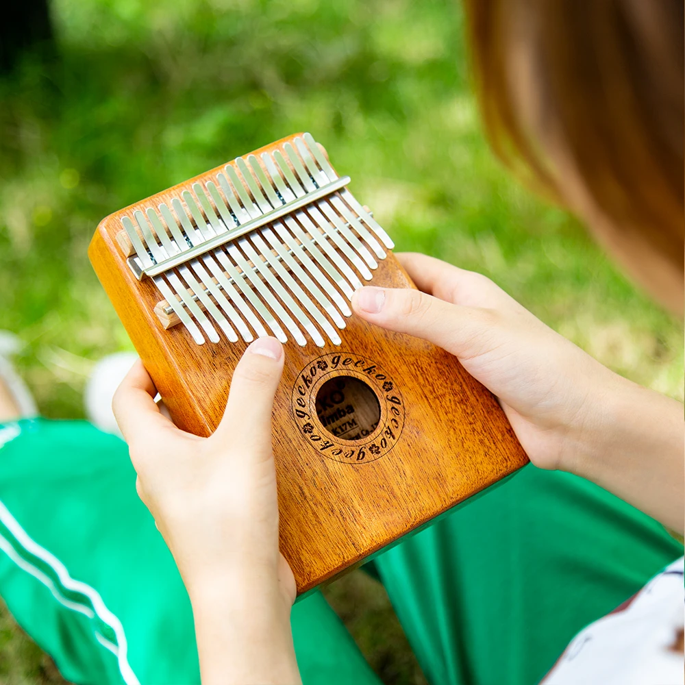 GECKO Kalimba 17 клавиш большой палец фортепиано встроенный EVA высокопроизводительный