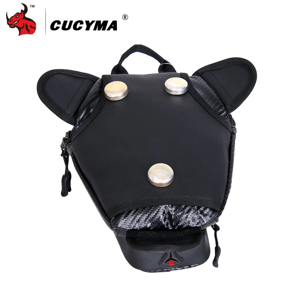 CUCYMA мотоциклетная сумка, водонепроницаемая сумка для моторного бака, черная сумка для масляного топливного бака, магнитная велосипедная седельная сумка, сумка на одно плечо, Черная
