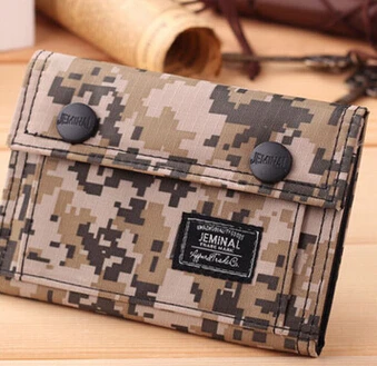 Камуфляжный холщовый кошелек для студентов женский корейский короткий | Багаж и