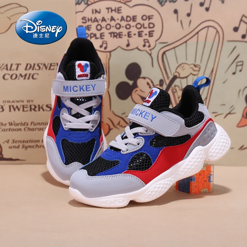 Disney Shoes Kids Sneakers Leather Sport Fashion Boy Antislip Soft Bottom Baby Sneaker For Size 31-37 | Детская одежда и обувь