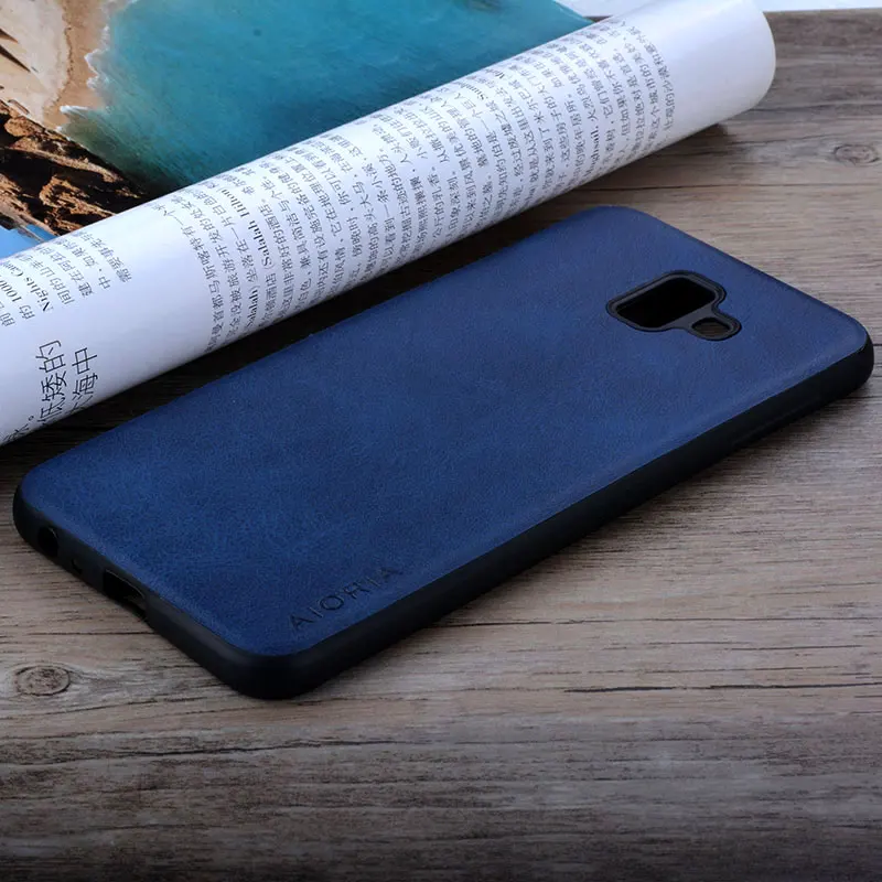 Чехол для Samsung Galaxy J4 J6 Plus prime роскошный винтажный кожаный чехол 2018 plus coque funda |