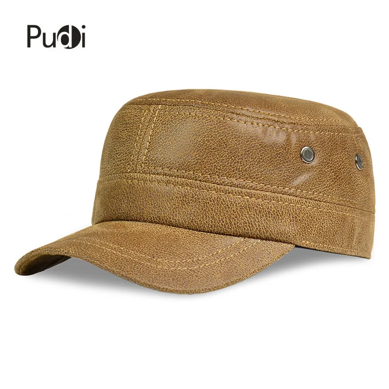 HL019 Genuine Leather baseball cap Fashion Box Hat/CAP  2020 new men brand army Nubuck leather cap hat