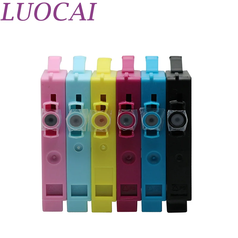 Картриджи для принтеров LuoCai совместимые с чернилами 6 шт. Epson Stylus Photo R270/R290/R295/R390/1430