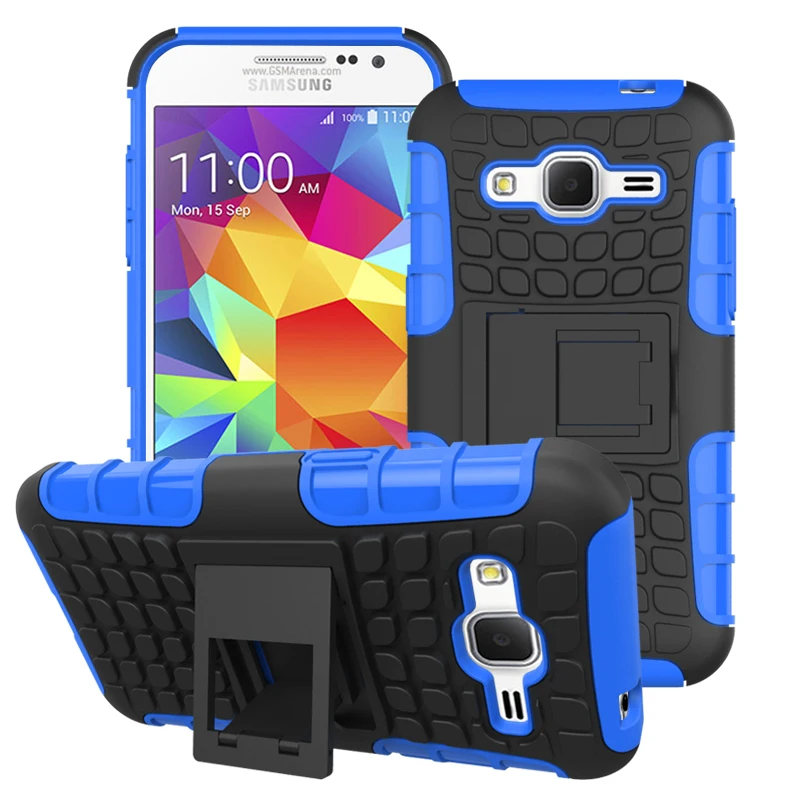 Military Tire grain Rugged Armor hybrid Kickstand phone Cover Case for Samsung galaxy E5 E7 Core Prime G360 Grand G53 |