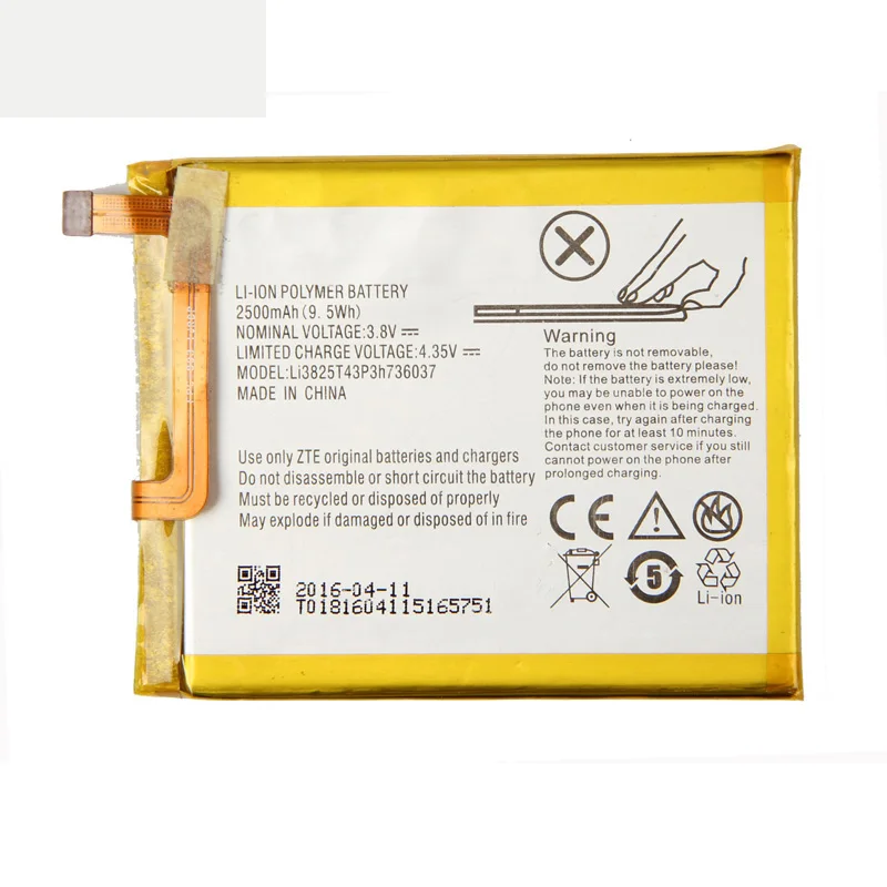 Оригинальный аккумулятор Li3825T43P3h736037 для телефона ZTE Blade A2 V7 Lite Dual SIM BV0720 2500