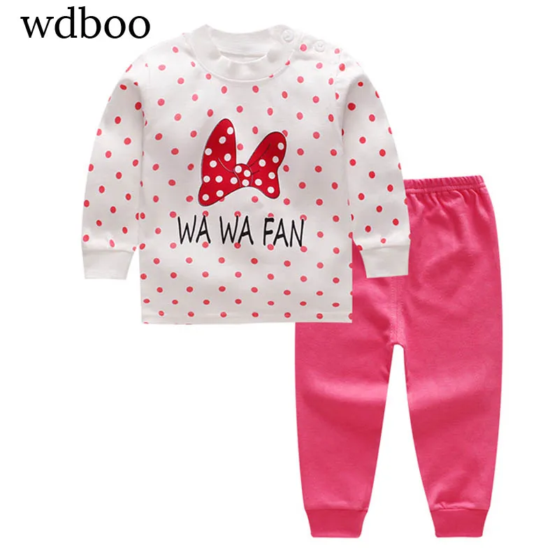 WDBOO комплекты из 2 предметов для девочек Костюмы набор лук горошек животных