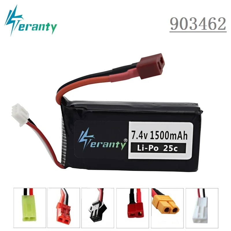 

7,4 В 1500 мАч 903462 RC аккумулятор для FT009 FX067C K959 HQ955 948 HJ816 HJ817 батарея для лодки с дистанционным управлением 7,4 В 1500 мАч 2s аккумулятор