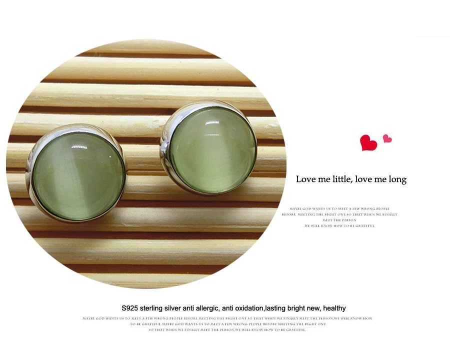 Опал серьги гвоздики 100% Настоящее серебро 925 пробы ювелирные изделия с 10 мм опал