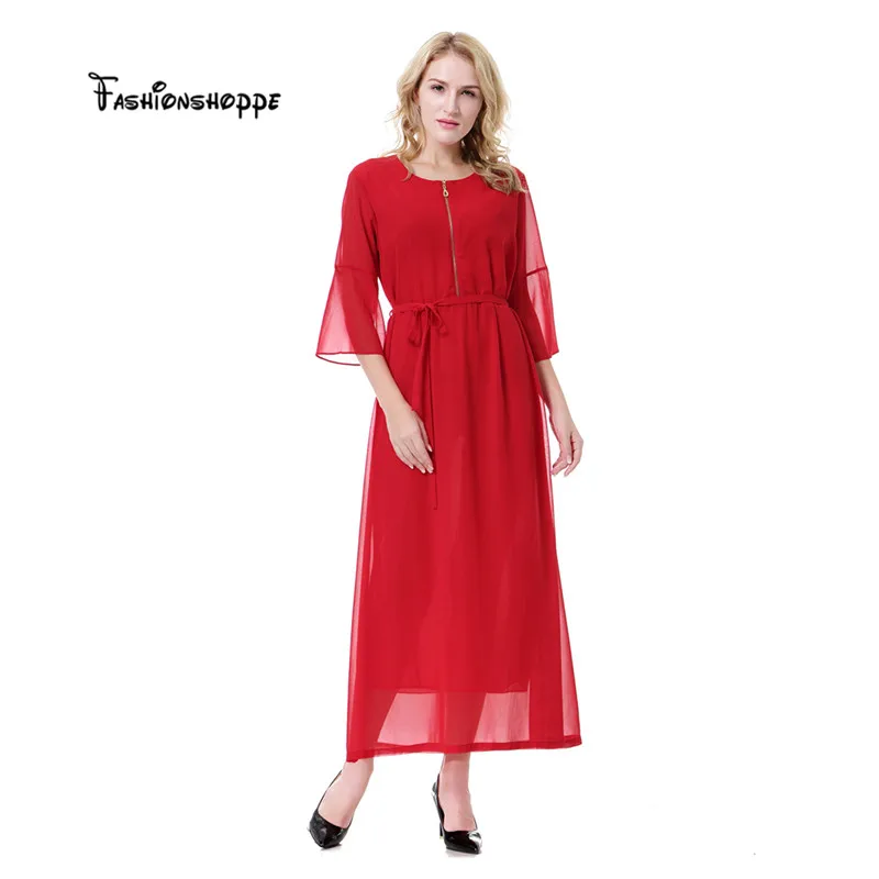 Длинное платье для женщин-мусульманок абайя длинное из шифона Jalabiya кимоно