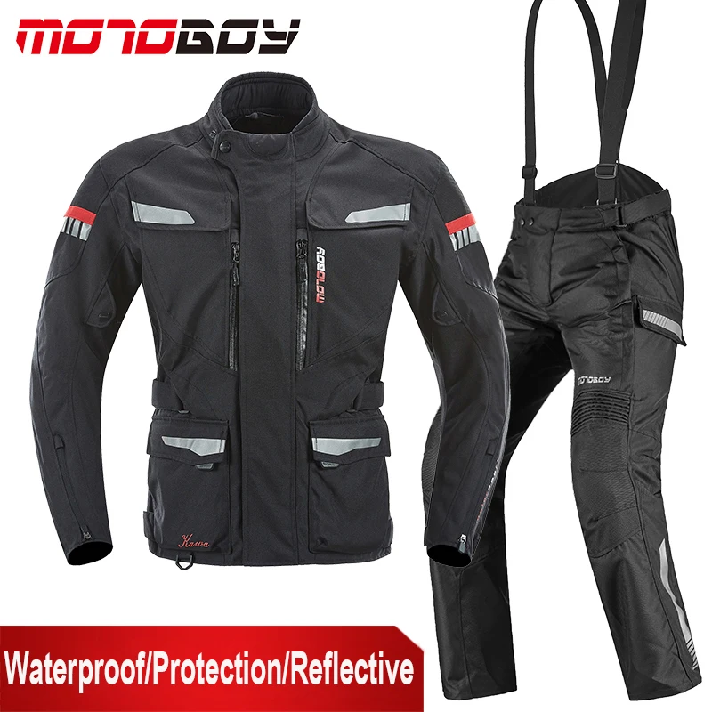 Мужской мотоциклетный костюм MOTOBOY 3 слойная водонепроницаемая ветрозащитная