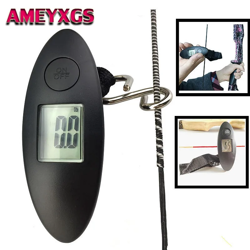 

1Pc Archery Digital Bow Scale Measuring Draw Weight Bow Pounds Hang Scale 88lbs Portable Digital Shooting Hunting Accessories