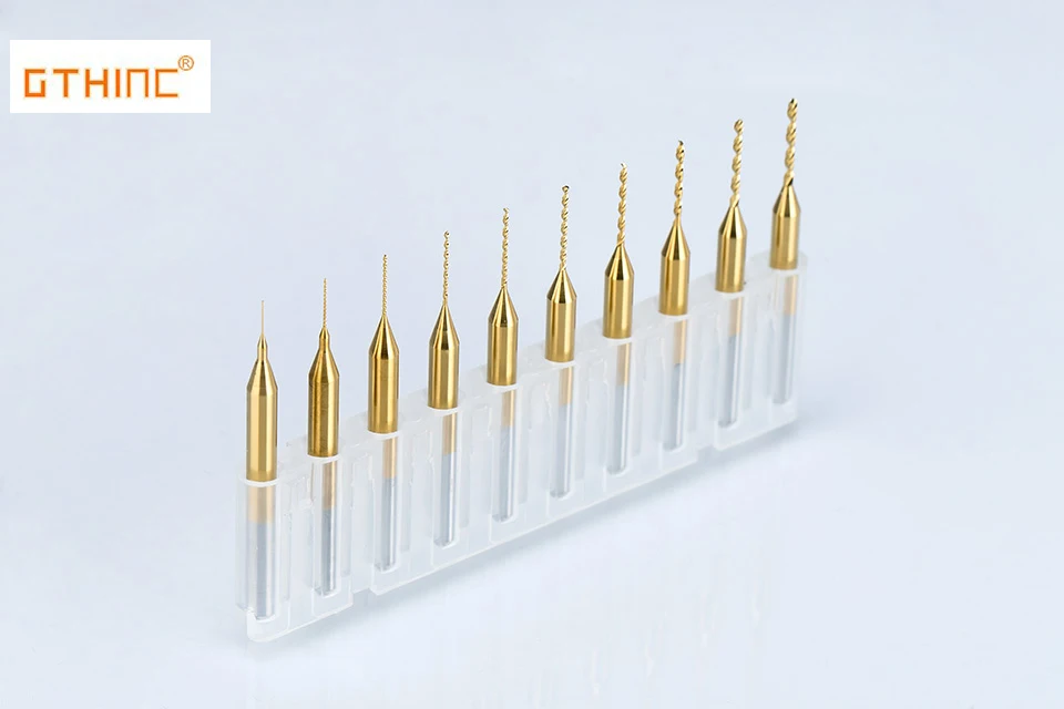 

10pc 0.20-1.10mm /1.2-2.1mm /2.2-3.175mm PCB Wood cutter CNC Router Bits Corn End Mills Corn Milling Cutter Tool For CNC Machine
