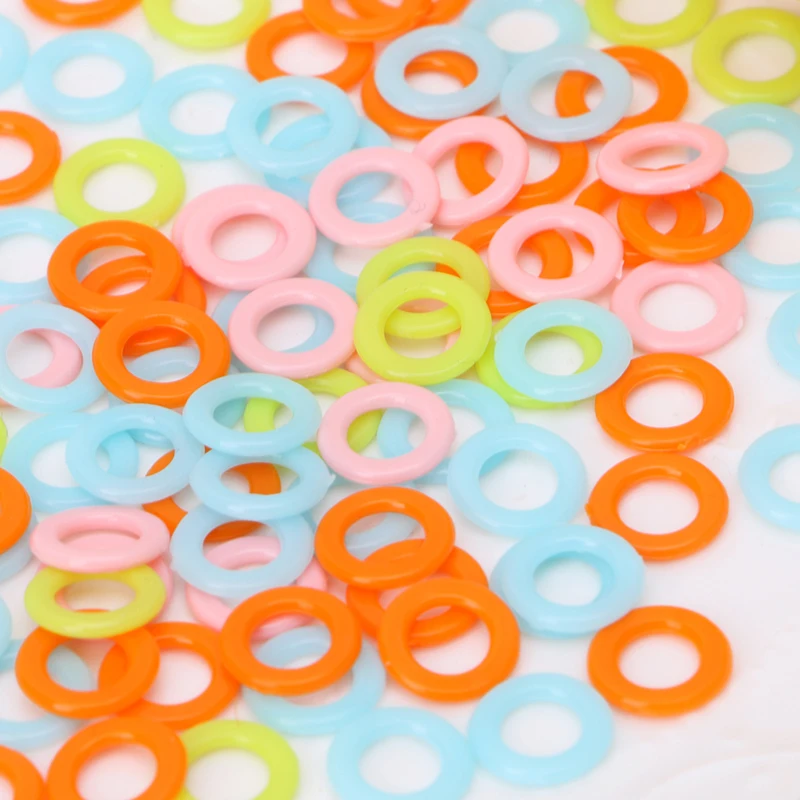 100 штук упак. Сделай Сам кроше кольцо круг крюк пластиковый инструмент Ремесло