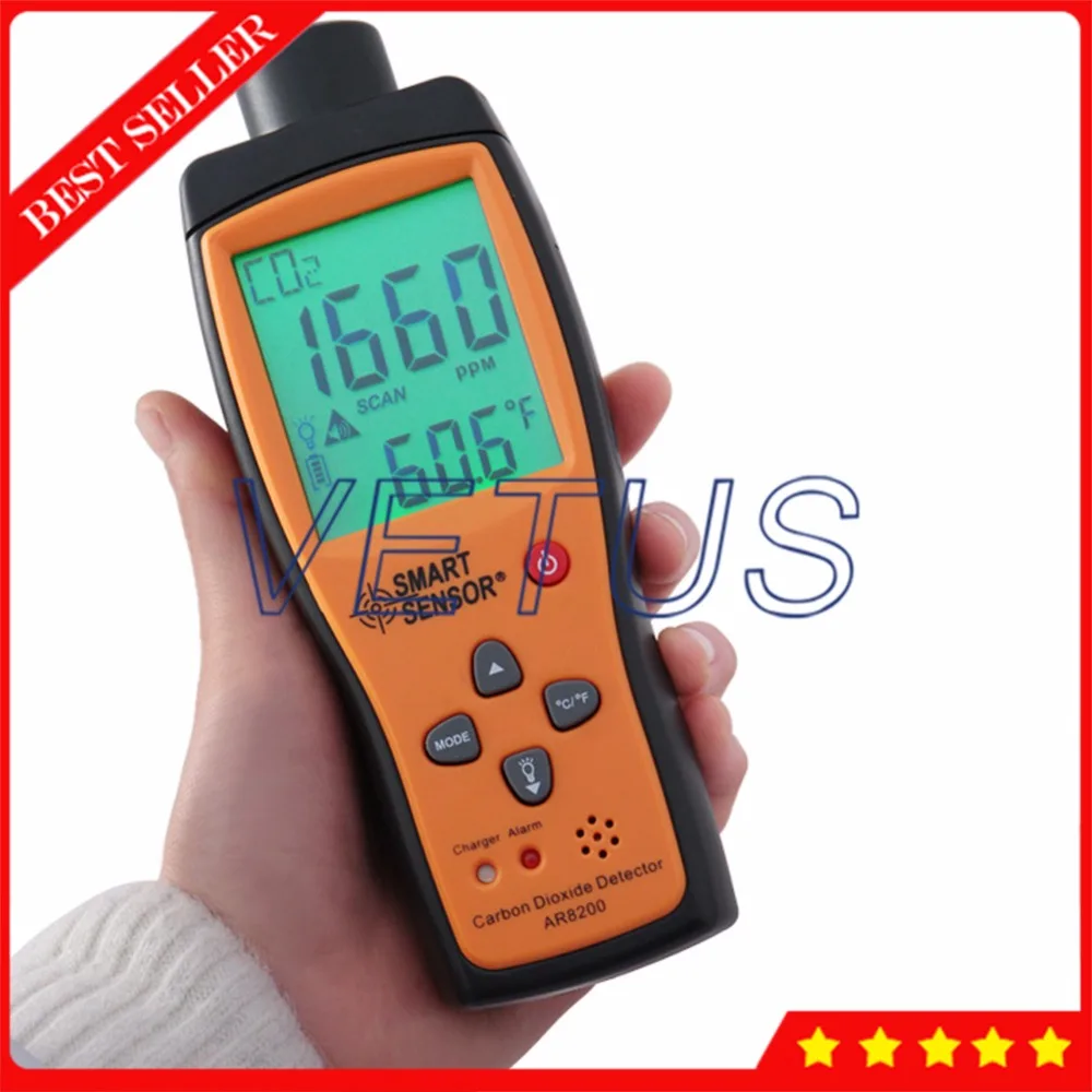 AR8200 350 ~ 9999PPM профессиональный измеритель концентрации двуокиси углерода с