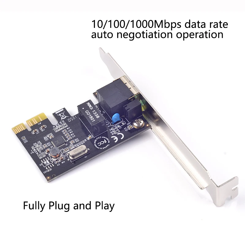 Сетевая карта RJ45 1000 Мбит/с Gigabit Ethernet PCI Express сетевая в express конвертер | Компьютеры и