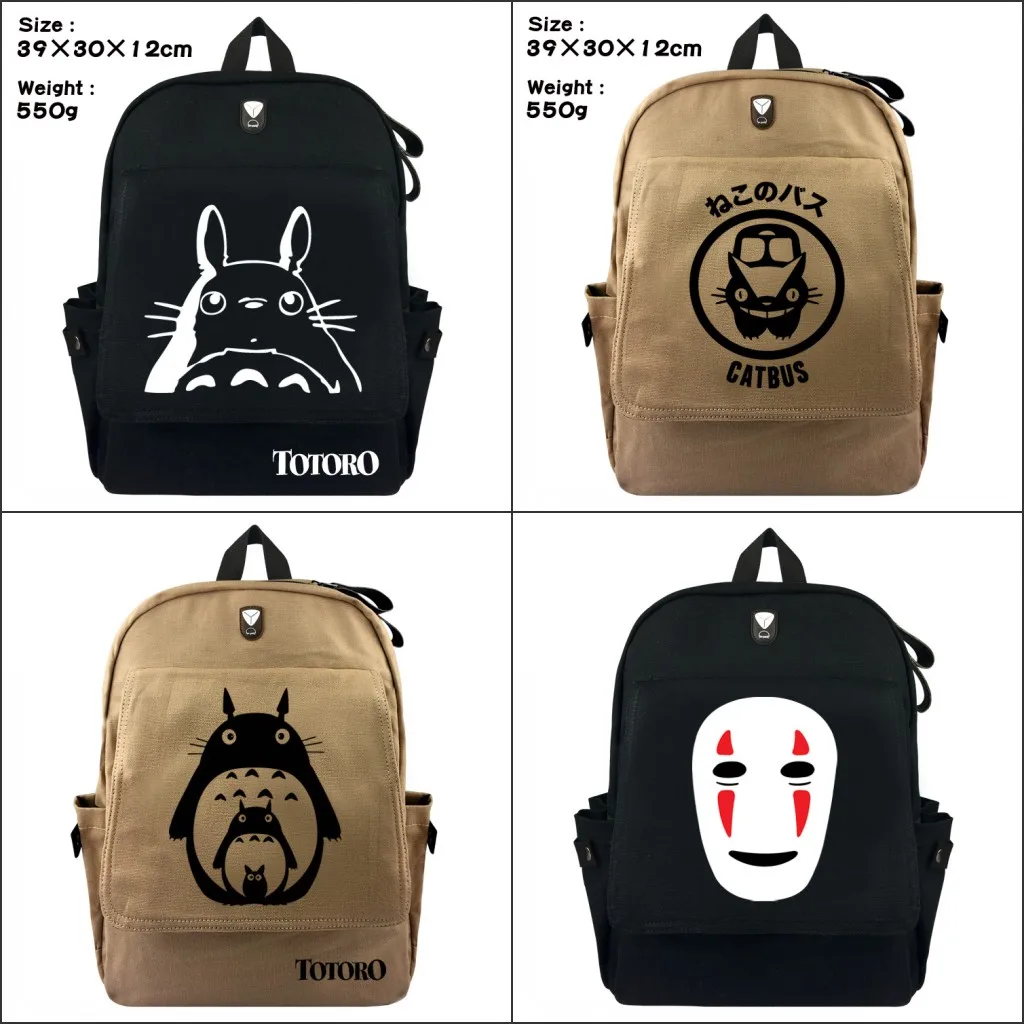 My Neighbor Totoro Cartoon Backpack Children Student Schoolbag Women Casual Laptop Shoulder bag Men Travel Bags