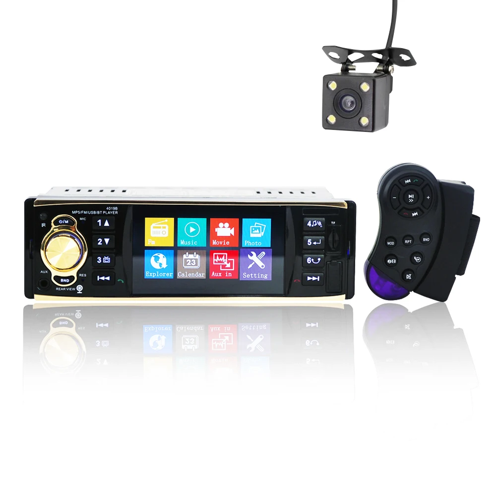 4019B 4 1 дюйма Din автомобильное радио Авто Аудио Стерео FM Bluetooth 2 0 Поддержка камеры