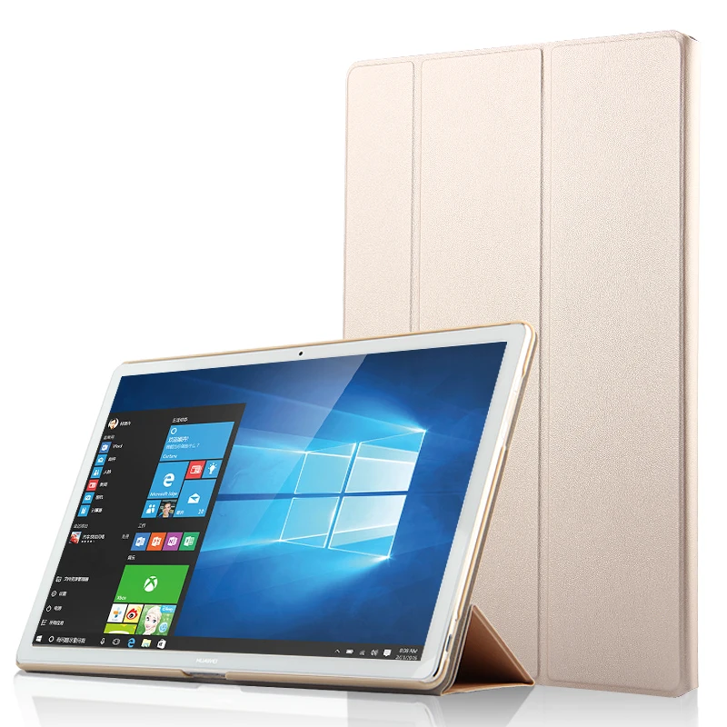 Тонкий чехол книжка из искусственной кожи с 3 папками для Huawei MateBook E BL W09 W19 12 дюймов