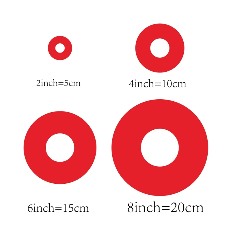 Виниловая наклейка в виде красного пончика для украшения автомобильного окна